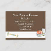 ブラウン、ホワイト、ミントグリーンスパまたはサロン 名刺 (裏面)