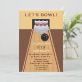 ブラウン ボウリング バースデー パーティー 招待状 (スタンド正面)