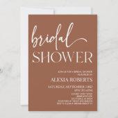 ブラウン ボーホー ボヘミア ブライダル シャワー 招待状 (正面)