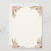 ブラウン ボーホー レインボー ベビーシャワー 招待状 (裏面)