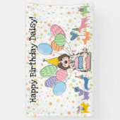 ブラウン マール コッカプー カヴァプー 犬 誕生日パーティー 横断幕 (縦)