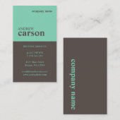 ブラウン&ミントコローブロック 名刺 (正面/裏面)