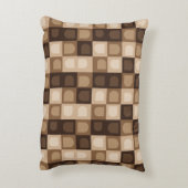 ブラウン モダン ボヘミア アーチ ジオメトリック アステカ パターン アクセントクッション (裏面(縦))