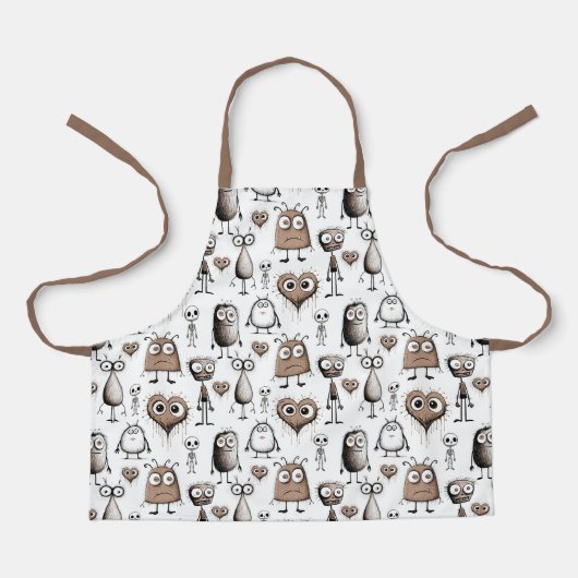 ブラウン・モンスターチルドレン・エプロン エプロン (正面)