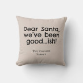 ブラウン・ユーモアの親愛なるサンタ、楽しいクリスマスの名言 クッション (正面)