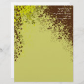 ブラウン&ライム離れズレターヘッド レターヘッド (正面/裏面)