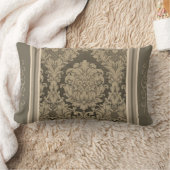 ブラウン、リネン、砂のタペストリー ランバークッション (ブランケット)