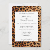 ブラウン レオパード アニマル プリント ウェディング 招待状 (正面)