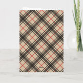 ブラウン&レッドプレイドフォトクリスマスカード シーズンカード (裏面)