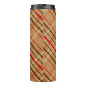 ブラウン&レッドホリディプレイドパターン タンブラー (裏面)