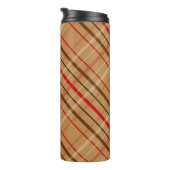 ブラウン&レッドホリディプレイドパターン タンブラー (回転右)