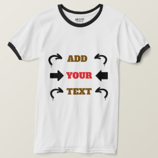ブラウン レッド ブラック テキスト グラフィック デザイン Tシャツ