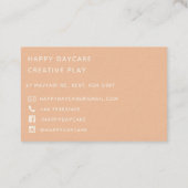 ブラウン・レ警告インボー・ハート・スポット 名刺 (裏面)