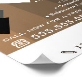 ブラウン&ログラデーションー絵を描ラ、ペインター&デコレータ ポスター (角)