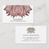 ブラウン・ロータス・マンダラ・ヨガ・トレーナー 名刺 (正面/裏面)