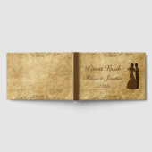 ブラウン・ヴィンテージの結婚式の新郎新婦 ゲストブック (全面)