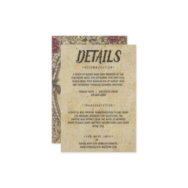 ブラウン ヴィンテージ クラシック ウェディング エンクロージャーカード