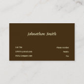 ブラウン 名刺 (裏面)