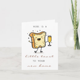 ブラウン 新しいお家にお祝い Toast カード
