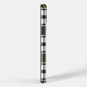 ブラウン、白黒のプレイドアイフォンケースHAMbWG Case-Mate iPhoneケース (裏面 / 右)