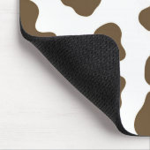 ブラウン&素朴ホワイトカウカントリー西プリント マウスパッド (コーナー)