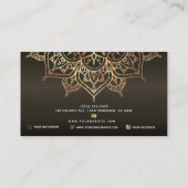 ブラウン&自然金ゴールドマンダラホリスティックスパ事業 名刺 (裏面)