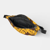 ブラウン/金ゴールドのピンクビキニ模様 ファニーパック (見開き)