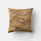 ブラウン&金ゴールドカモフラージュ装飾用クッション クッション (裏面)