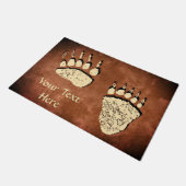 ブラウン- 24"のくま足x36"ドア・マット ドアマット (アングル)