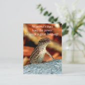 ブラウンAnole (トカゲ)の郵便はがき ポストカード (スタンド正面)