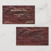 ブラウンSnakeskinの名刺 名刺 (正面/裏面)