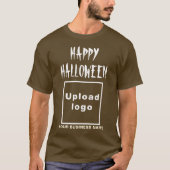 ブラウンTシャツのビジネスハロウィーンの挨拶 Tシャツ (正面)