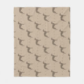 ブラウンWhippet犬パターン柔らかいフリースブランケット フリースブランケット (正面)