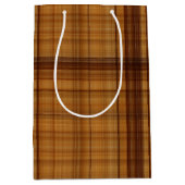 ブラウ男らしズ格子模様 ミディアムペーパーバッグ (正面)
