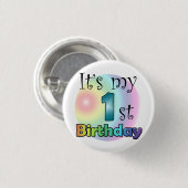 ブラウ私の最初の誕生日だ 缶バッジ (正面&裏面)