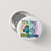 ブラウ私の4歳の誕生日だ 缶バッジ (正面&裏面)