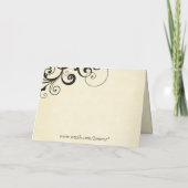 ブラエレガントイダ結婚ルシャワーの招待 招待状 (裏面)