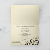 ブラエレガントイダ結婚ルシャワーの招待 招待状 (内部)