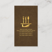 ブラエレガントウンバトラータキシードが提供するプレートの刃物類 名刺 (裏面)