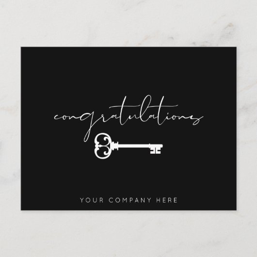 ブラエレガントックおめでとうズニューホームエ実在ステート   ポストカード (正面)