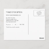 ブラエレガントックおよび金ゴールドクロックアポイントメントのアラーム ポストカード (裏面)