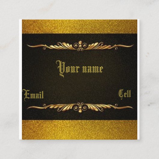 ブラエレガントックと金ゴールド名刺 スクエア名刺 (正面)