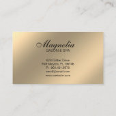 ブラエレガントックアンド金ゴールドヒョウヘアサロン 名刺 (裏面)