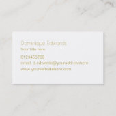 ブラエレガントックインカスタムク金ゴールドプロフェッショナル 名刺 (裏面)