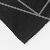 ブラエレガントックグレーシルバーのモノグラム名スクリプト フリースブランケット (角)