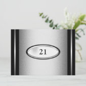 ブラエレガントックシルバストライプー21歳の男性 招待状 (スタンド正面)