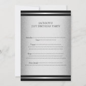 ブラエレガントックシルバストライプー21歳の男性 招待状 (裏面)