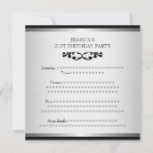 ブラエレガントックフローラライトシルバー21歳誕生日 招待状 (裏面)