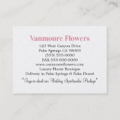 ブラエレガントックラグジュアリーパールフロリスト名刺 名刺 (裏面)