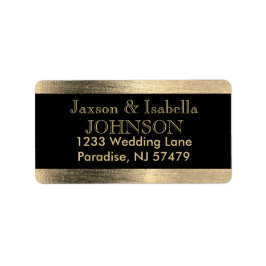 ブラエレガントック・アンド・金ゴールド・スタ結婚ーライツ ラベル